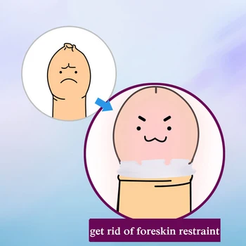 Reusable Phimosis Correction Ring Cock Ring Foreskin Resistance Ring Penis Delay Ejaculation Sex Toy For Men Glans Delay Trainer 3