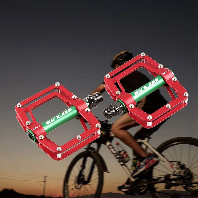 GUB Aluminum Bicycle Pedals For Mountain Road Bike Antiskid Sealed Bearing Flat Platform Cycling Pedal