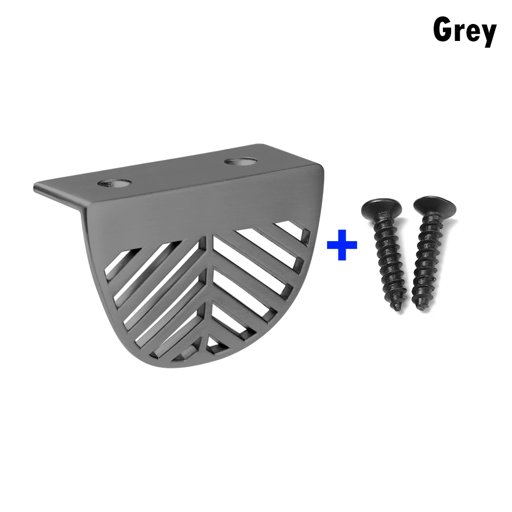 grey-32mm 1 шт. новые потайные ручки для шкафа в форме листа, ручки для шкафа, ручки для шкафа, дверные ящики для шкафа, золотые ручки, фурнитура для мебели - Цвет: grey-32mm