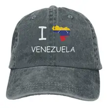 I Love Venezuela Мужская и женская регулируемая бейсболка s Denim Jeanet однотонная Кепка