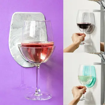 

1PC Bath&Shower Portable Suction Cup Holder Caddy For Beer Wine Cans Glass Clear