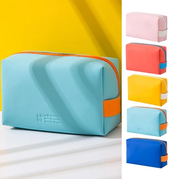 

ZOUKANE INS New PU Clutch Cosmetic Bag Mini Storage Cosmetic Storage Bag Travel Accessories Zipper Waterproof Lady Pillow RH820