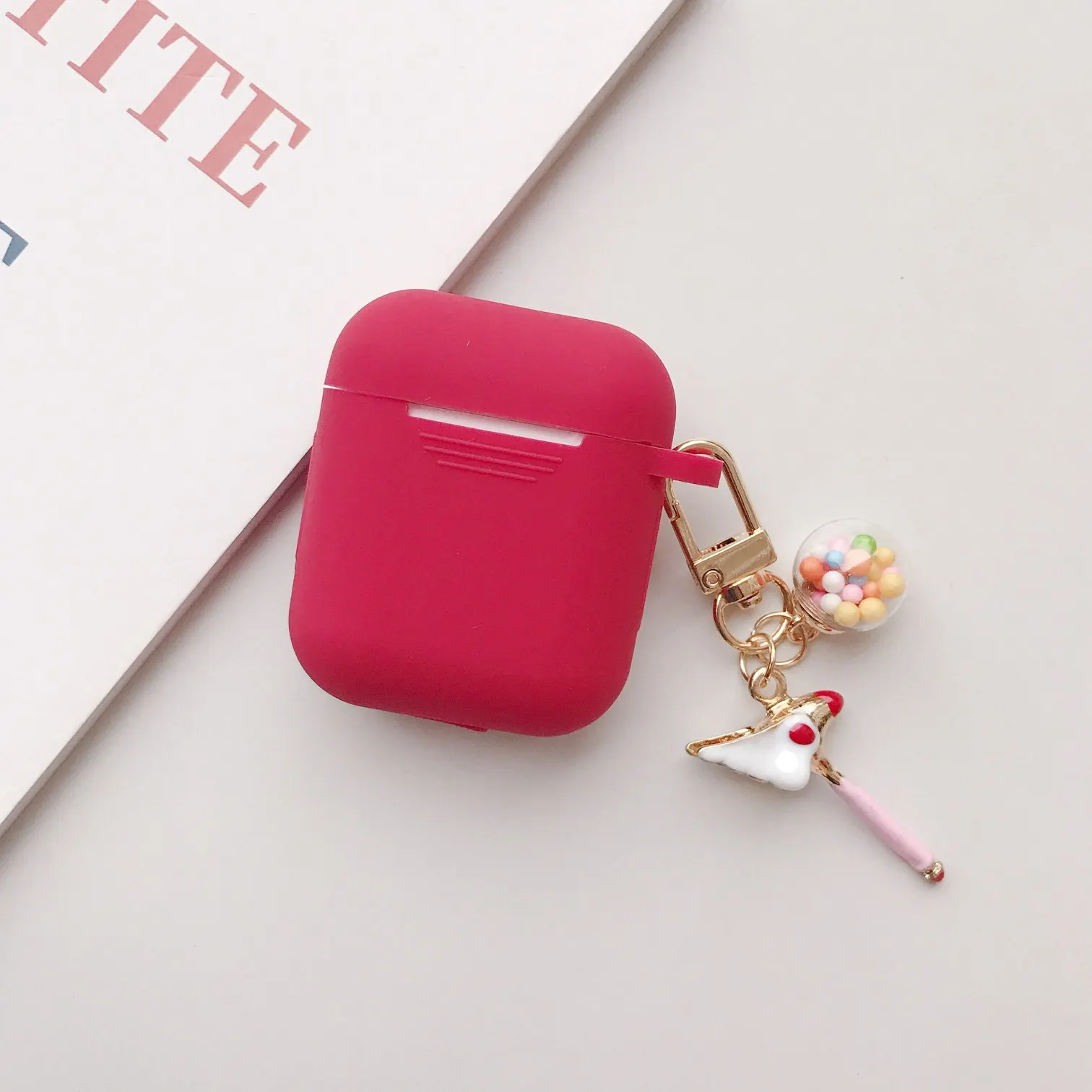 A2 For airpods 1 2 For AirPods 1/2 Case For Air pods Pro luxury Keychain Cartoon Accessories Silicone Case Wireless Earphone Cover case fundas - Цвет: A2 For airpods 1 2