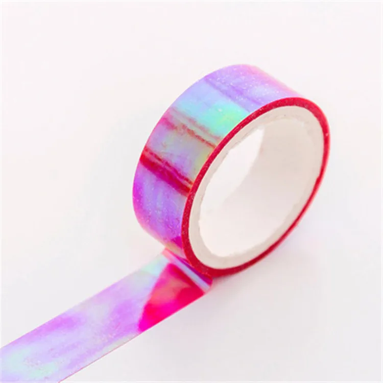 wash tape papel adesivo winterdecoracion japonesa celo de colores Autumn Laser Rainbow pink japan decoration przybory szkolne