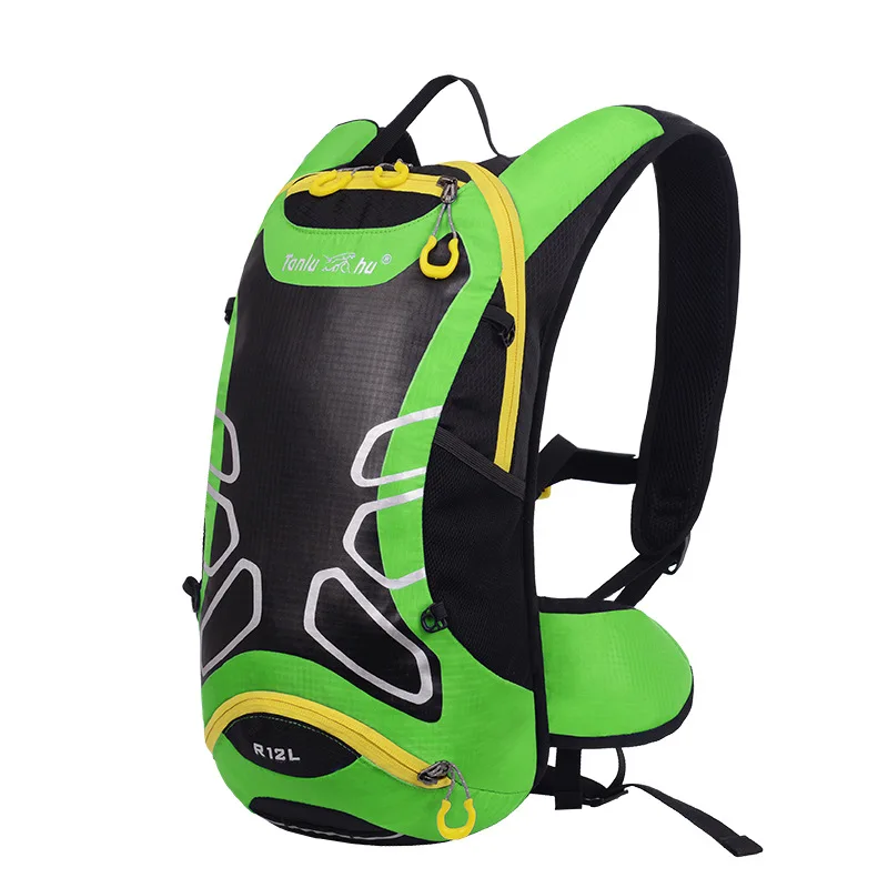12л Водонепроницаемая велосипедная сумка дышащий рюкзак Ультралегкая велосипедная сумка для воды альпинистский велосипедный гидратационный рюкзак - Цвет: green