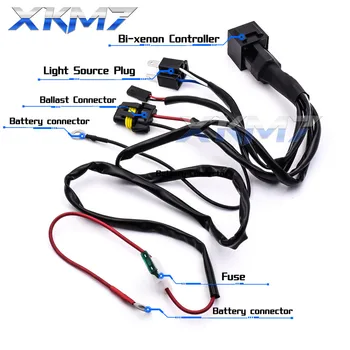 

Motorcycle Relay Harness For Bi-xenon Projector Headlight Lens Car Lights Accessories High Low Control Wiring Retrofit 12V 35W
