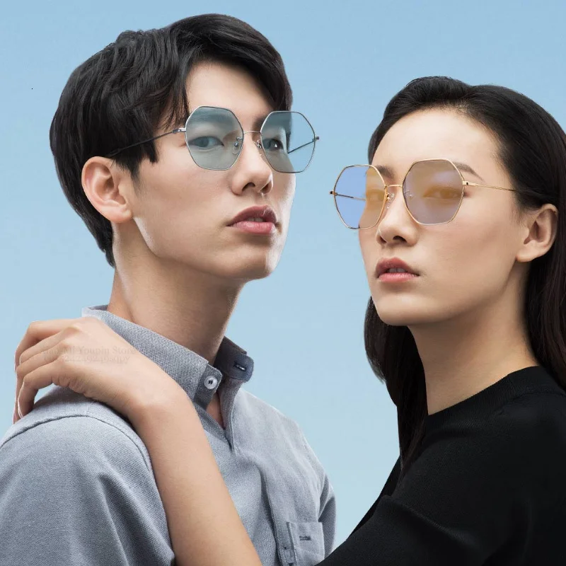 Xiaomi Mijia TS нейлоновые поляризованные солнцезащитные очки кошачий глаз/Геометрическая металлическая оправа очки UV400 линзы для мужчин и женщин летние уличные очки