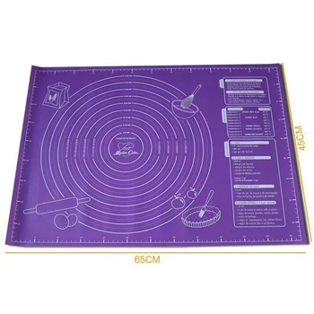 

1pcs 45 * 60cm Kneading Mat Cooking Silicone Mat Non-stick Baking Pad For Snack Cake Oil Pastry Mat Bake-ware Baking Pans