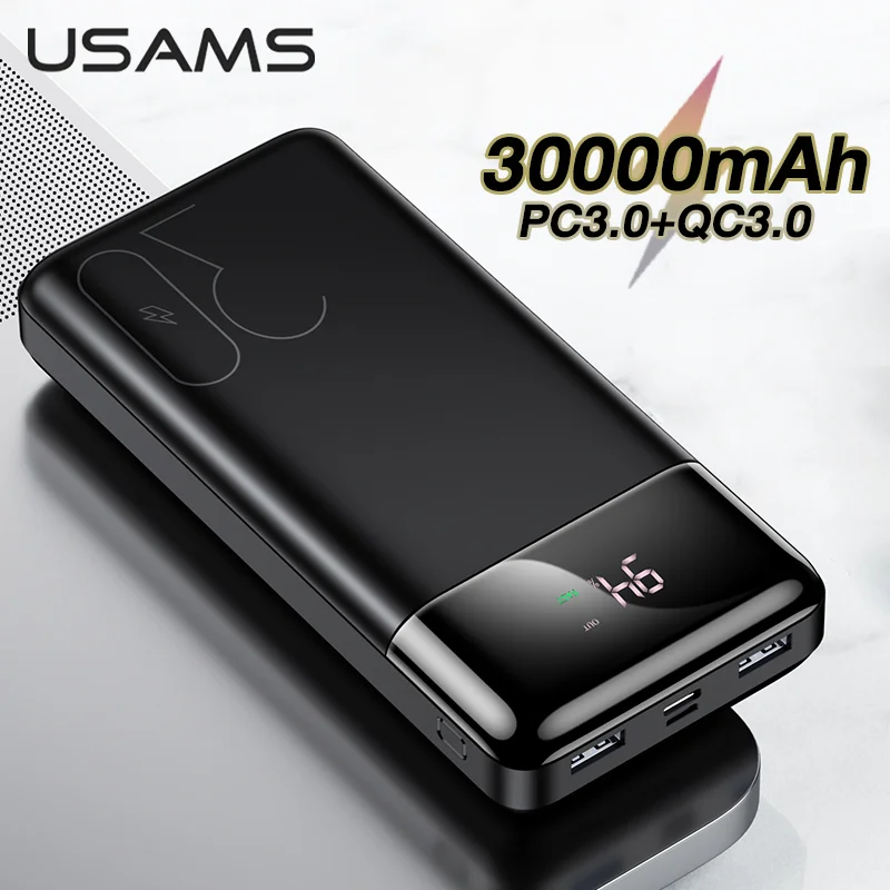 Внешний аккумулятор USAMS на 10 000 мА · ч с поддержкой быстрой зарядки|Внешние