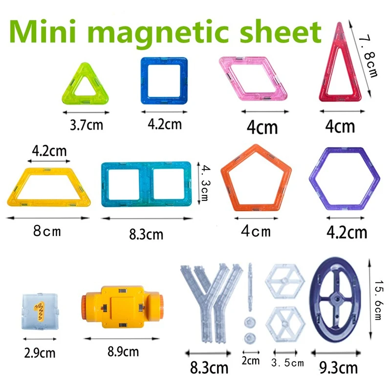 50 шт. 4 различных комбинации Мини Магнитный дизайнерский игрушки пластиковые магнитные блоки Строительный набор развивающая игрушка для детей подарок