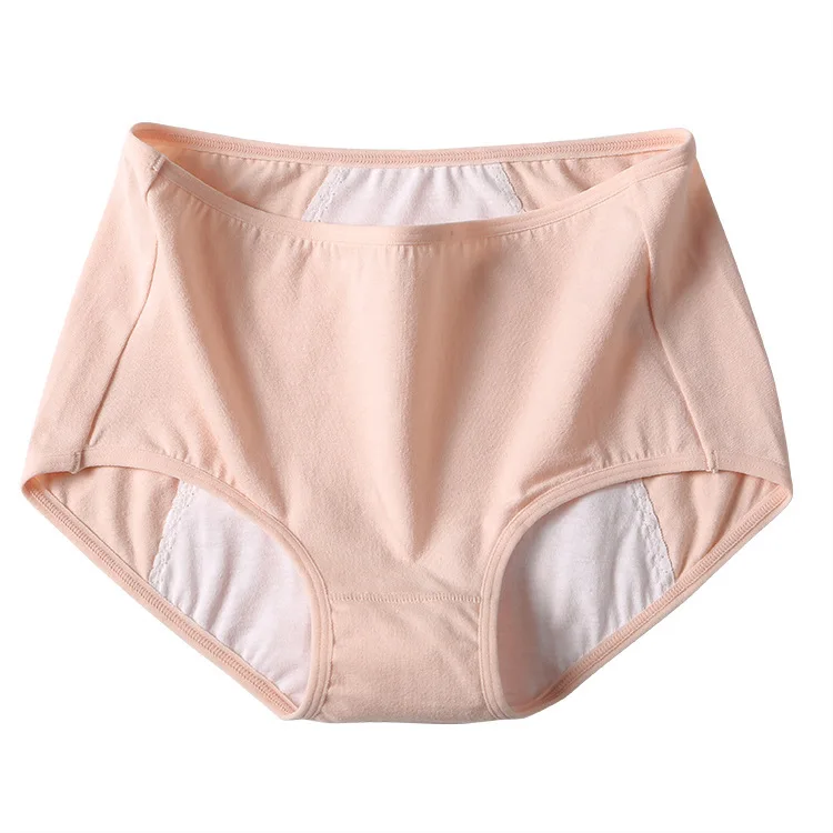 3 шт., Ropa Interior Femenina, трусики, герметичные, водонепроницаемые, одноцветные, простые и удобные, антибактериальные, дышащие, средние - Цвет: Flesh Color