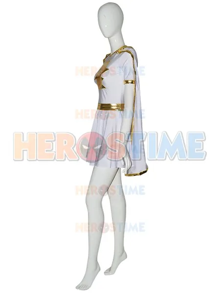 Mary Marvel костюм шазам семья Мэри Бэтсон супергерой косплей костюм с накидкой