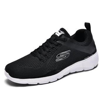 

Men Casual Shoes Breathable Lightweight Man Walking Flat Shoes Black Blue Male Mesh Soft Fashion Footwear Spring Autumn
