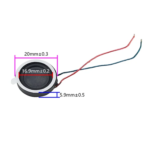 GHXAMP 20mm 미니 스피커 4Ohm 2W 멀티미디어 내부 마그네틱 스피커 유닛, Cmposite 필름 수리 소형 오디오 부품 630Hz-20KHz 2