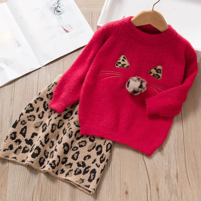 AX1279Red Melario / куртка с сеткой и помпонами для волос, комплект из двух предметов, коллекция года, элегантные осенне-зимние Новые платья- жилеты для девочек, куртки, платья, костюмы для девочек - Цвет: AX1279Red