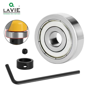 LAVIE 내구성 스틸 베어링 액세서리 키트, 라우터 비트 헤드 및 생크 탑 마운트에 적합, 베어링 및 스톱 링, 1-1/8 인치
