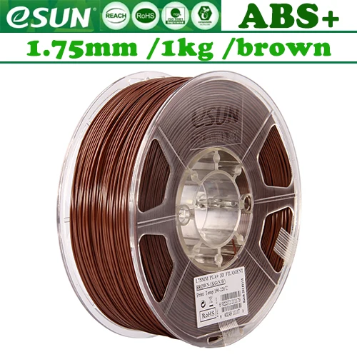 Нить esun PLA+/ABS+/пластик для 3d принтера, нить для 3d ручки/5 м 20C/1 кг 340 м/ из России - Цвет: ABS PRO-BROWN