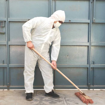 

Solid Color Non-woven Disposable Beekeeping Waterproof Protective Suit One Time Disposable Oil-Resistant Protective Coverall