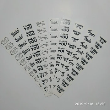 

500PCS/Lot Glossy Sticker "Thank you/Thanks/Thk" Gift DIY Handmade Wedding/Party/Jewellry Box Packing Accessories Sealing Mark