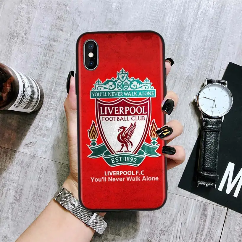 Черный чехол Liverpool Club для iPhone 11 Pro XS MAX XR 7 8 6 6S Plus X 10 Ten 5 5S SE, задняя крышка для телефона, чехол