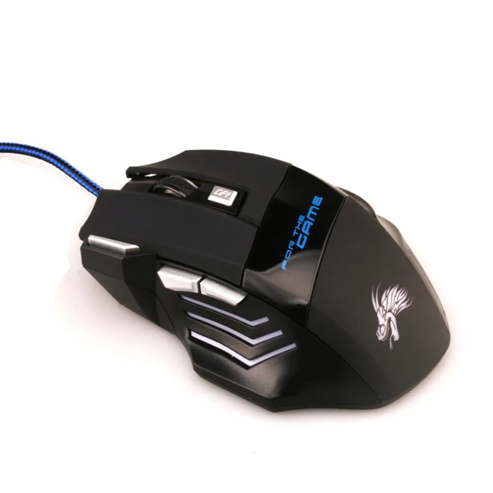 Профессиональная Проводная игровая мышь 7 кнопок 2500 точек/дюйм светодиодный оптический USB компьютерная мышь геймер мышь игровая мышь