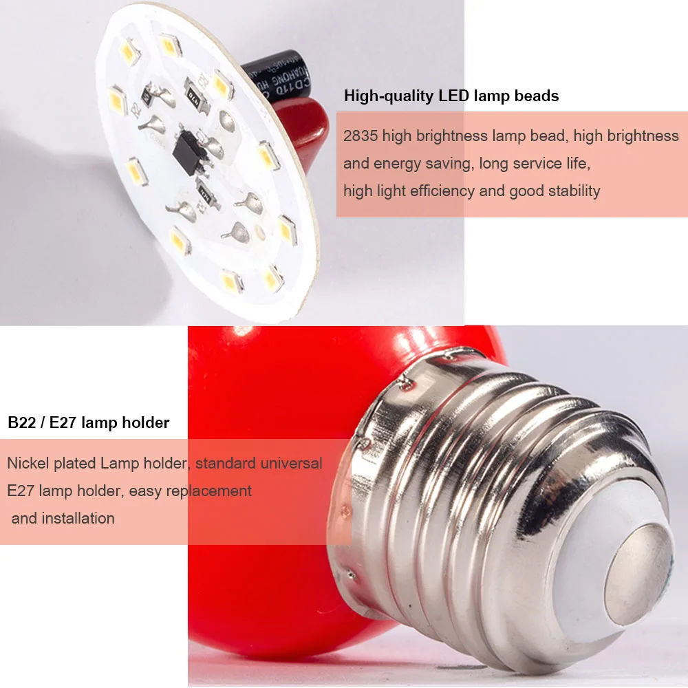 SMD 2835 Светодиодная грушевидная лампа с Bomlillas E27 красочные лампада ампулы RGB