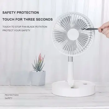 

Portable Desktop Small Fan Charge By Mobile Power Usb Retractable Folding Convenient Charging Ultra-quiet Small Fan