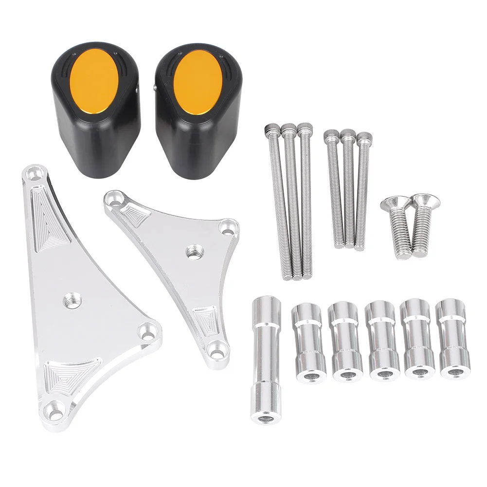 Золотой CNC мотоциклетная рама слайдер Краш-накладка протектор для Honda CB400 1992 1993 1994 1995 1996 1997 1998, алюминий+ ABS - Цвет: Золотой