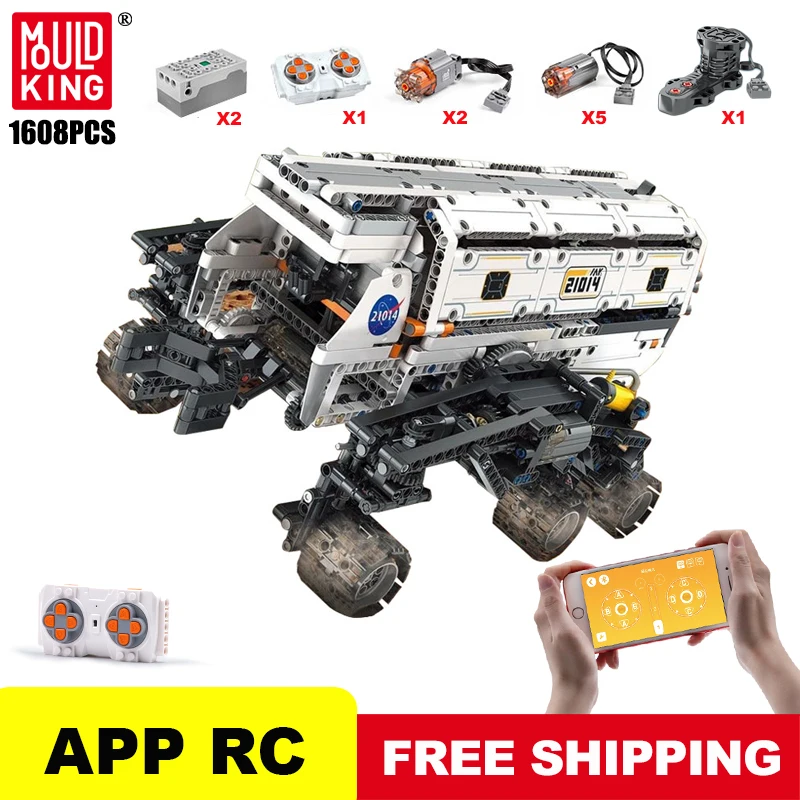 App Remote Control Star Explorer Vehicle Building Block 1608pcs High-Tech Rc Car Toys Moc Bricks Set Educational Gifts | Игрушки и хобби