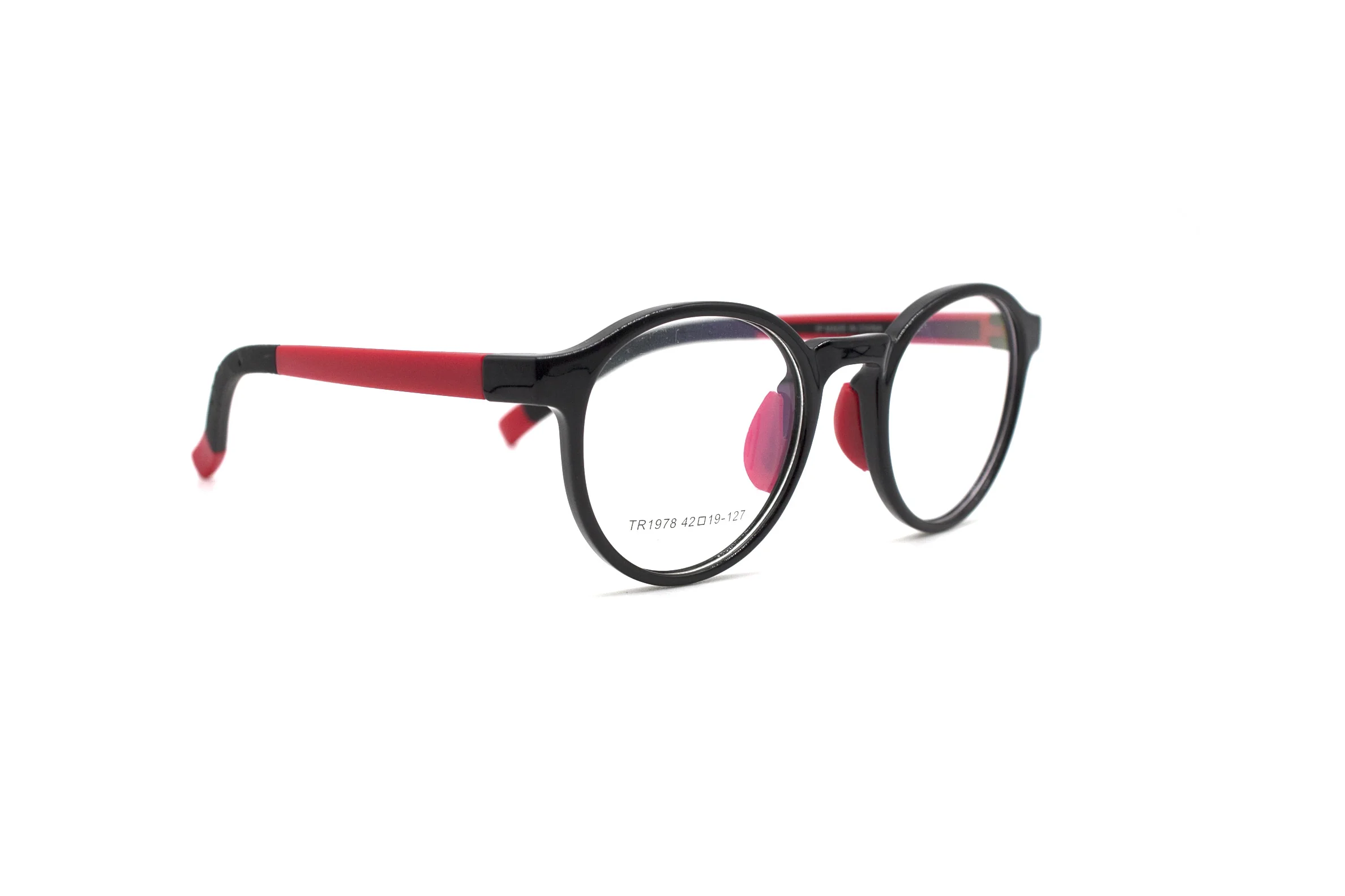 Black Red LuckTime милые детские очки, оправа TR90, мягкие очки для близорукости, оправа для детей по рецепту, детские оправы для очков#1978 - Цвет оправы: Black Red
