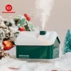 300ML USB Air Humidifier Desktop Purifier Snow House Diffuser Aromatherapy Mist Maker With Lamp Lights For Christmas Home Office 1