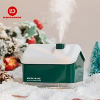 300ML USB Air Humidifier Desktop Purifier Snow House Diffuser Aromatherapy Mist Maker With Lamp Lights For Christmas Home Office 1