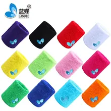 Синяя бабочка, спортивные Напульсники, мужские и женские, для взрослых, хлопковые, впитывающие пот полотенца, защита на запястье, защита на запястье, подарок, на заказ