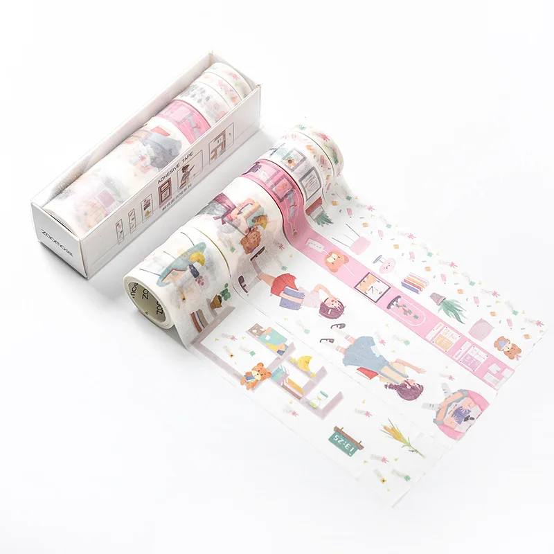Решение Library серия Bullet Journal васи лента набор милые декоративные клейкие ленты DIY Скрапбукинг наклейка этикетка канцелярские принадлежности
