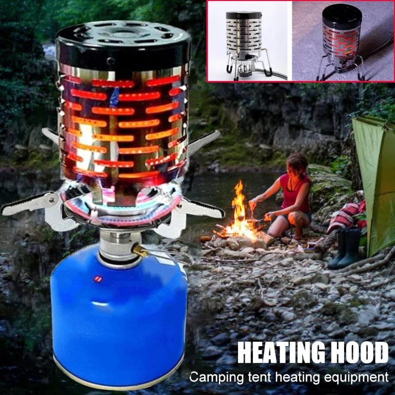 Mini Gas Heater Stove Texture Portable Warmer Stove Stainless Steel Portable  Heating Cover Equipment For Outdoor Camping - AliExpress