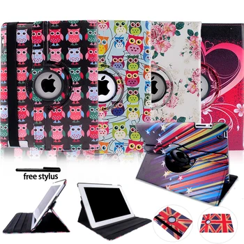 

360 Degree Rotating Multicolor Leather Case for Apple IPad 2/3/4 Stand Protective Cover Auto Sleep/Wake Shockproof Tablet Case