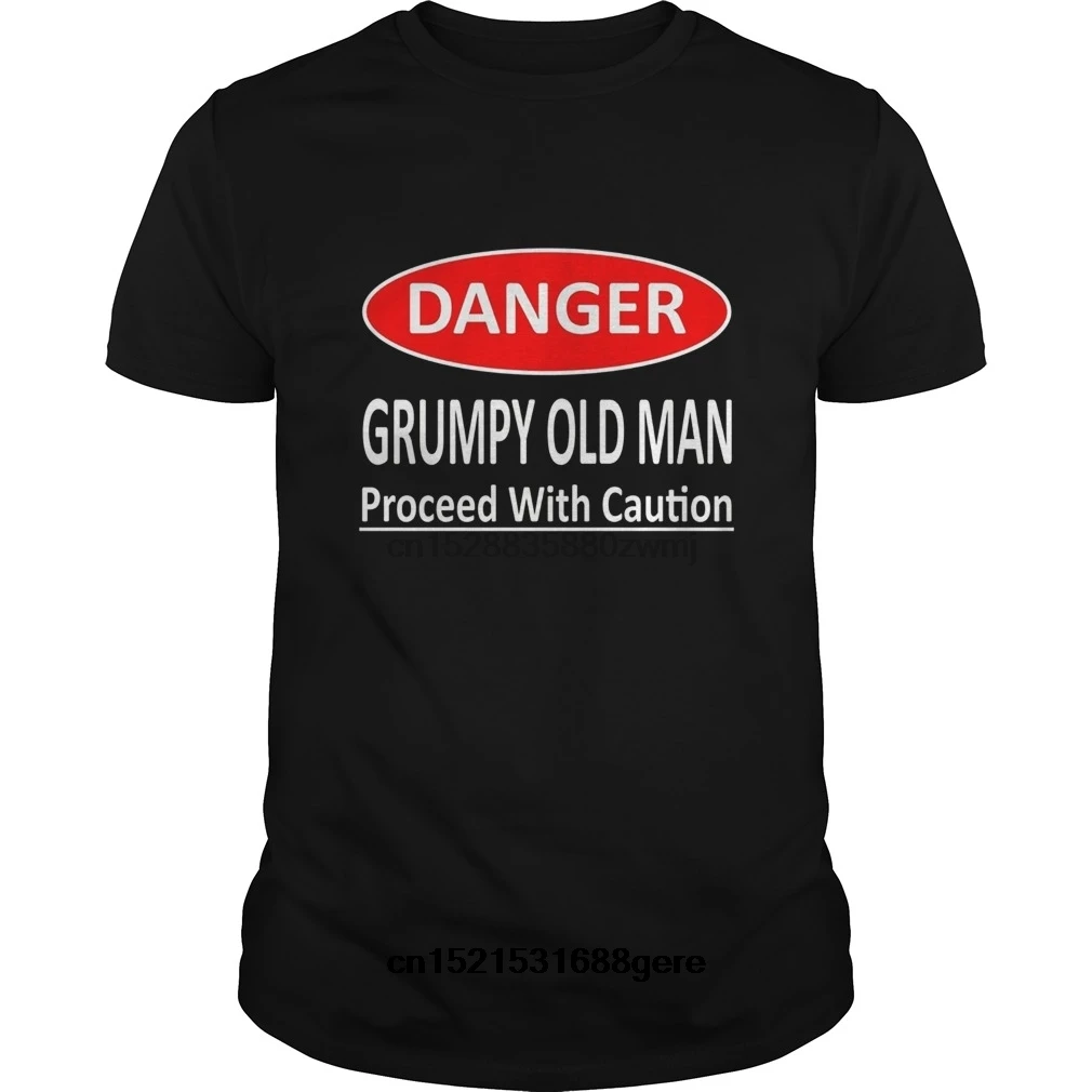 Забавная футболка забавная надпись Danger Grumpy Old Man с надписью Мужская |