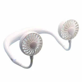 

USB portable net red charging handheld hanging neck fan student lazy hanging neck kitchen small electric fan