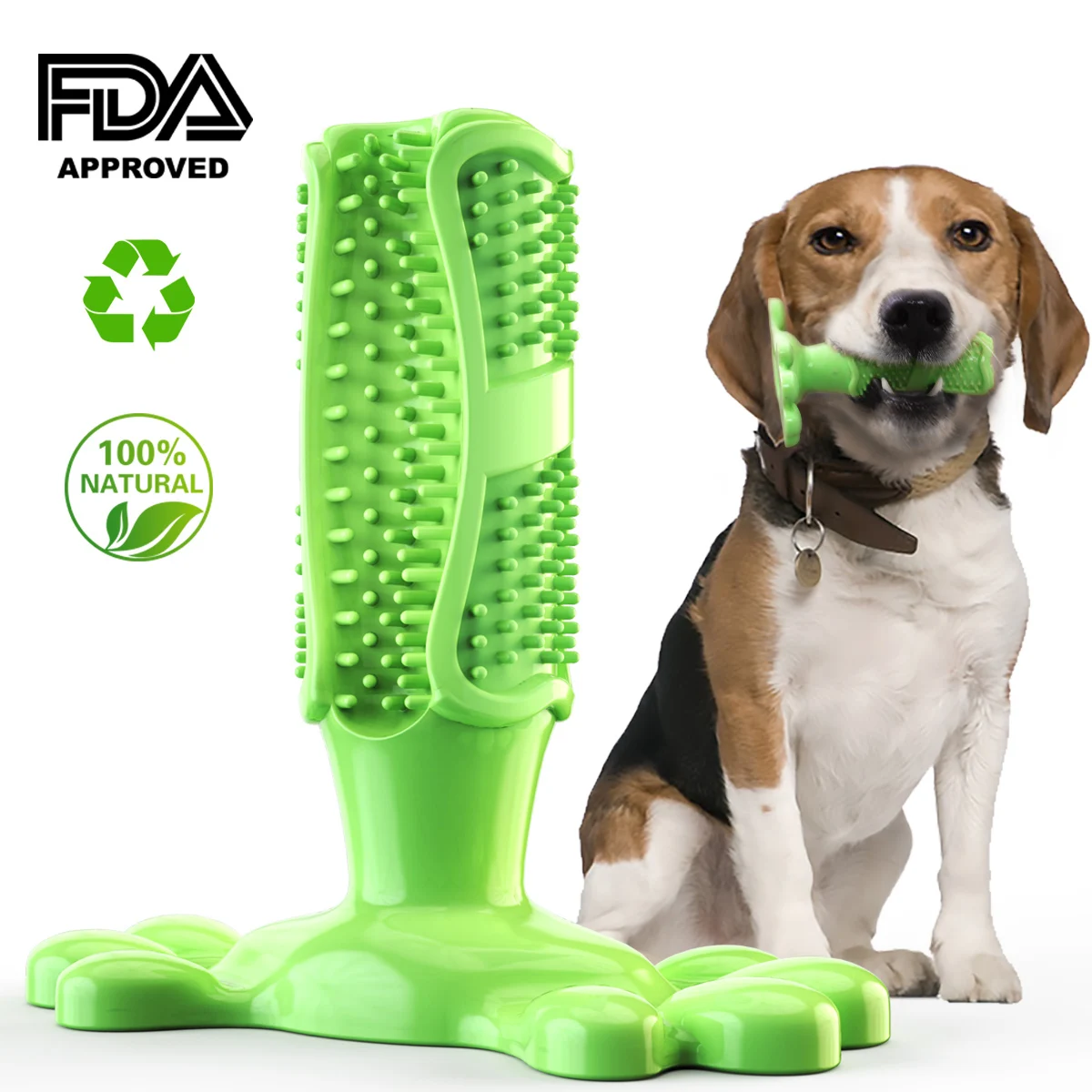 Rubber Dog Chew Toys Dog Toothbrush Teeth Cleaning Kong Dog Toy Pet Toothbrushes Brushing Stick Pet Supplies Puppy Popular Toys