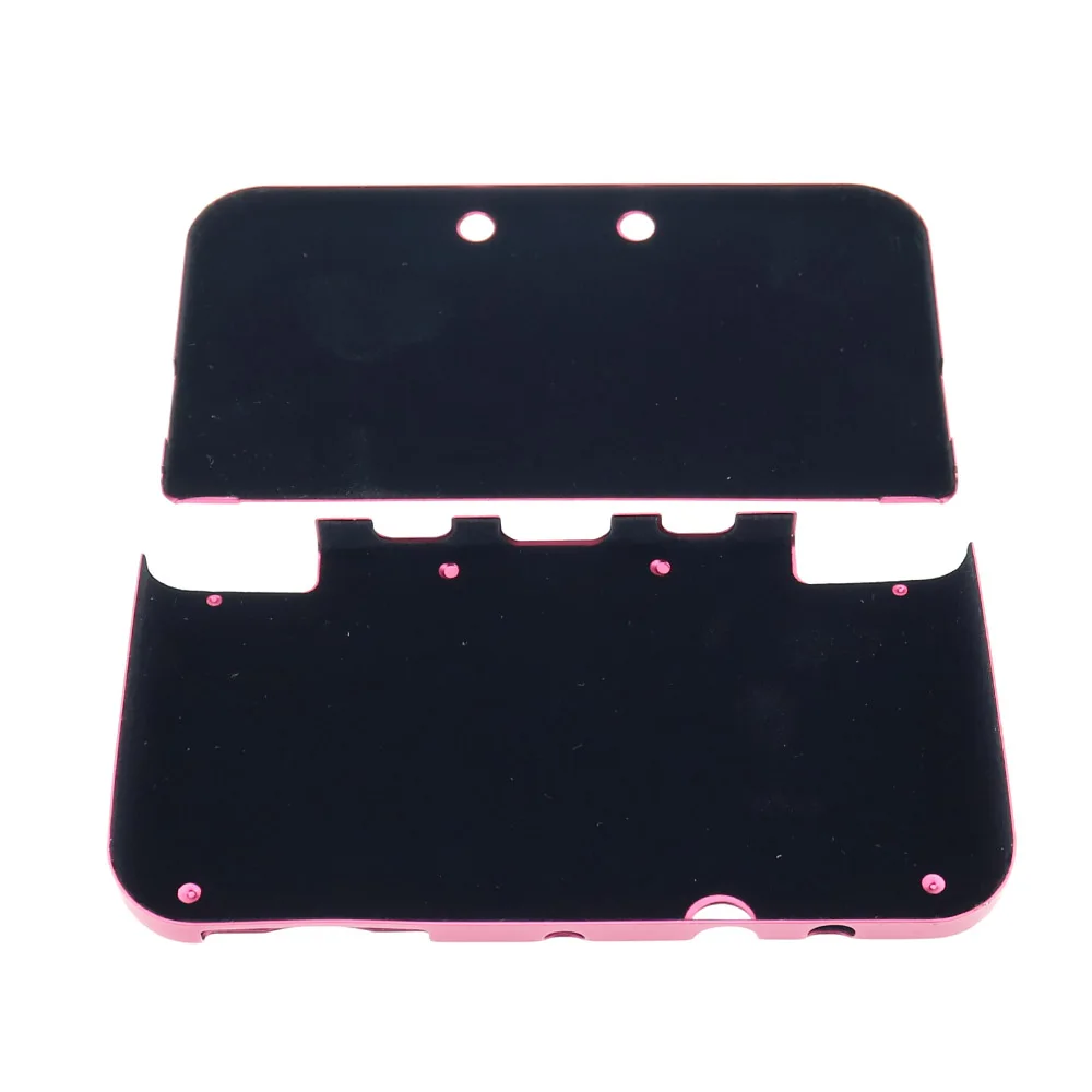 1set Rose Red Upper&Lower Protector Cover Plate All Aluminum Protective Case Housing Shell For Nintendo New 3DS LL / New 3DS XL