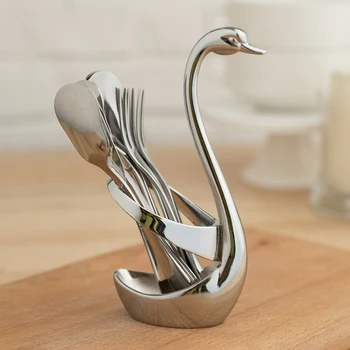 

Stainless Steel Cutlery Set 4 Pcs Home Western Metal Tableware Steak Knife Fork Reusable Cubertero Dinner Dinnerware Set KK60CJ