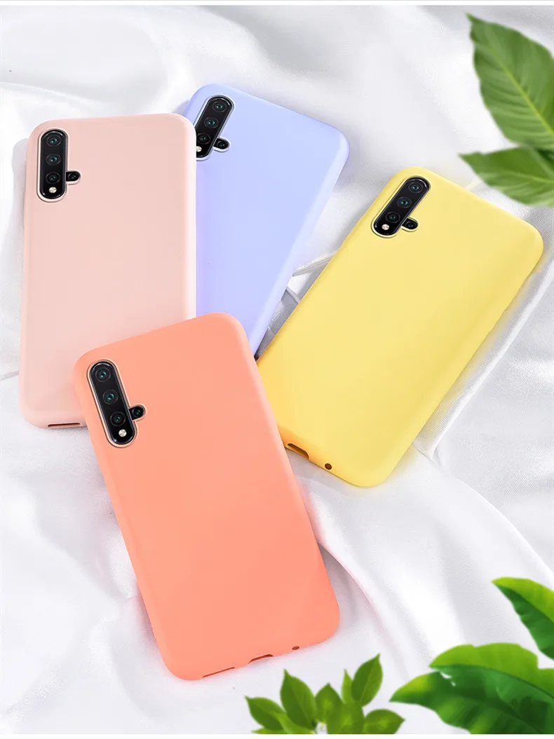 Silicone Solid Candy Color Case for Samsung Galaxy S7 S8 S9 S10 Plus Note 8 9 10 A10 A20 A30 A40 A50 A60 A70 A8 A90 M10 M20 M30