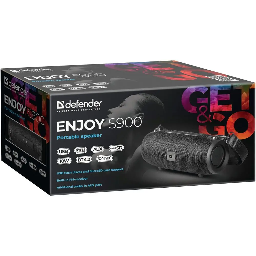 Enjoy S900 черный, 10Вт, BT/FM/TF/USB/AUX