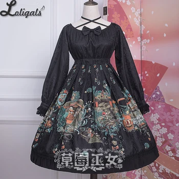 

Chipol's Fairytale Land ~ Sweet Criss Cross Long Sleeve Lolita Dress by Strawberry Witch