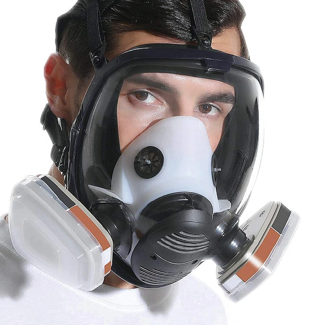 Demi-masque à gaz anti-poussière, peinture en aérosol, formaldéhyde,  industrie chimique, pesticide, charbon actif, protection, vaccination -  AliExpress
