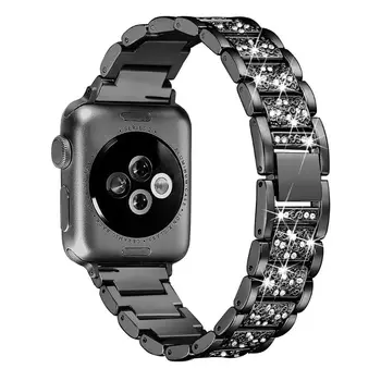 

For Apple Watch band 40mm 44mm 38mm 42mm women Diamond Band for Apple Watch series 4 3 2 1 iWatch bracelet stainless steel strap
