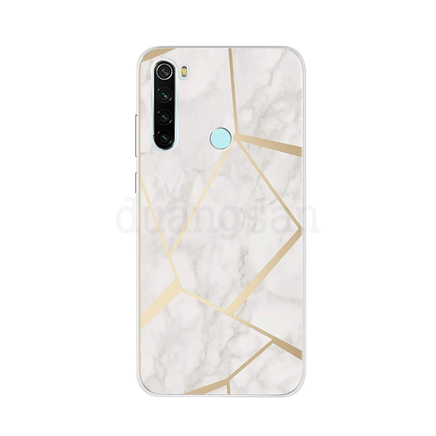 Прозрачный Чехол для Xiaomi Redmi note 8, силиконовый мягкий чехол из ТПУ с рисунком для телефона Xiaomi Redmi note 8t 6,3 'note 8 pro Fundas Coque bumper - Цвет: Прозрачный