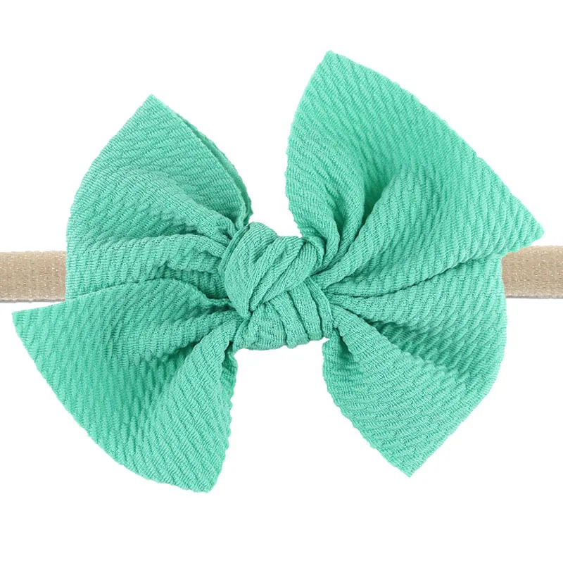 36pc/lot New Girls 4” Texture Fabric Hair Bow Headbands,Kids Hair Bows Elastic Hair Bands Nylon Headband Kids Hair Accessories