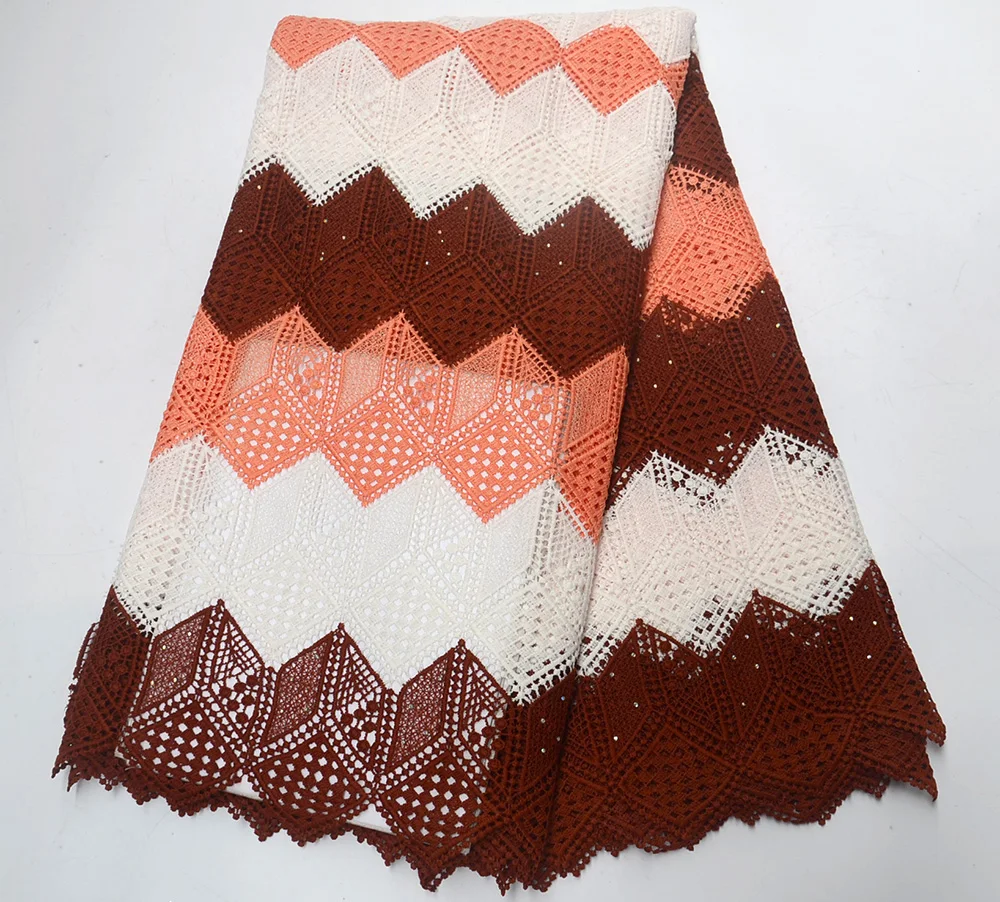 

High Quality African French Laces Fabrics Embroidery 2019 Latest Nigerian Swiss voile Guipure Lace 5Yards/Lot