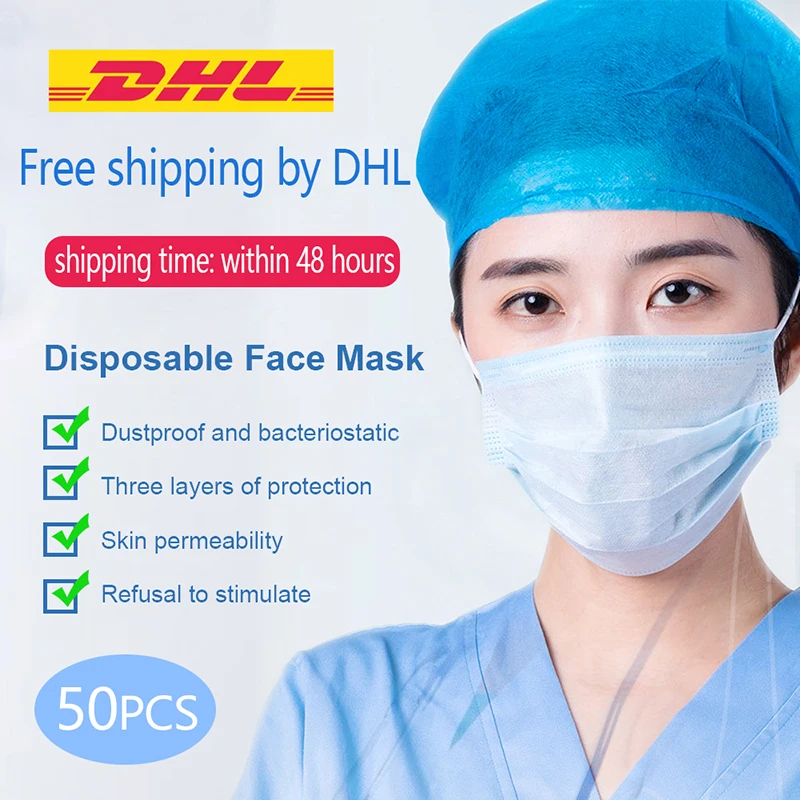 

50pcs Mask face anti mouth facial dust filter KF94 disposable masks respirator pm2.5 air pollution DHL free shipping